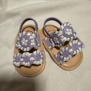 Jack Rogers Lavender and White Baby Sandals